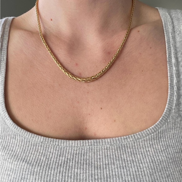 Elegant 14K Graduated Wheat Necklace - Picture 5 of 8